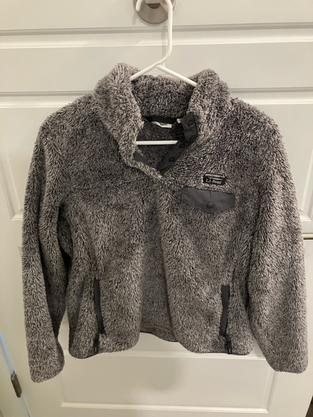 L.L. Bean Women's Plush Teddy Jacket in Gray